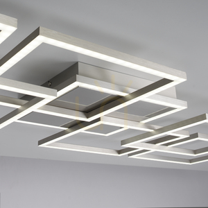 Paul Neuhaus Q-INIGO 6014-55 LED mennyezeti lámpa, acélszínű, 7 fényforrással, CCT small 8