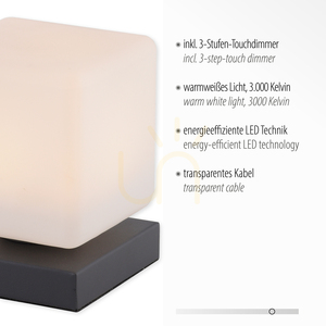 DADOA asztali lámpa 4036-13 antracit 1xLED small 3