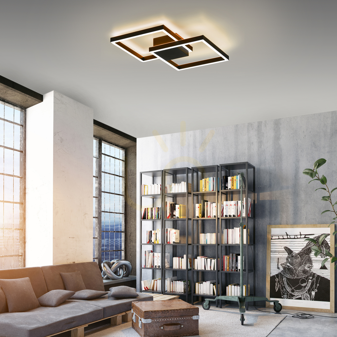 Kilátás Plafond Q-MARKO 6144-18 fekete 2xLED Plafond Q-MARKO 6144-18 fekete 2xLED