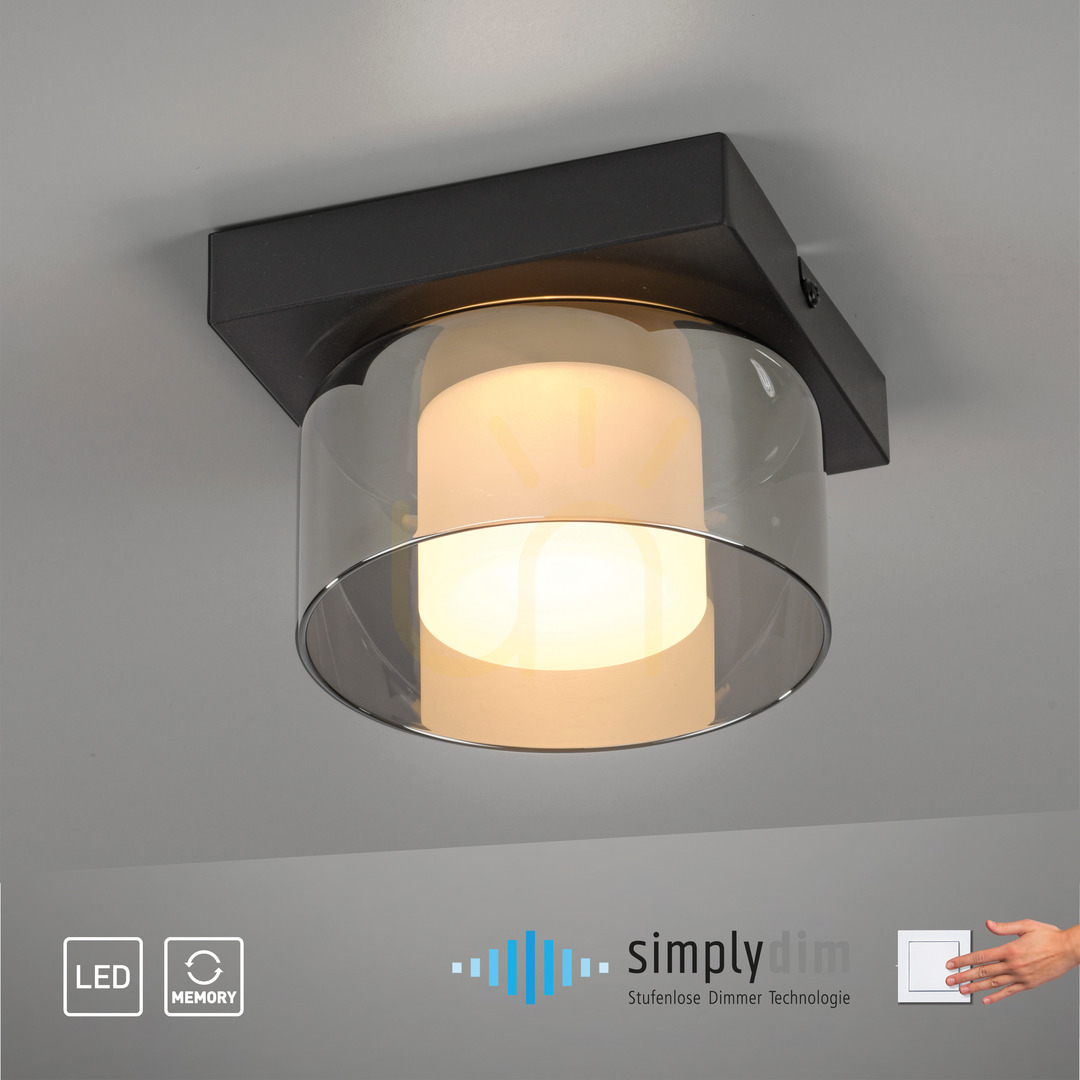 Kilátás Plafond RIKA 6162-18 fekete 1xLED Plafond RIKA 6162-18 fekete 1xLED
