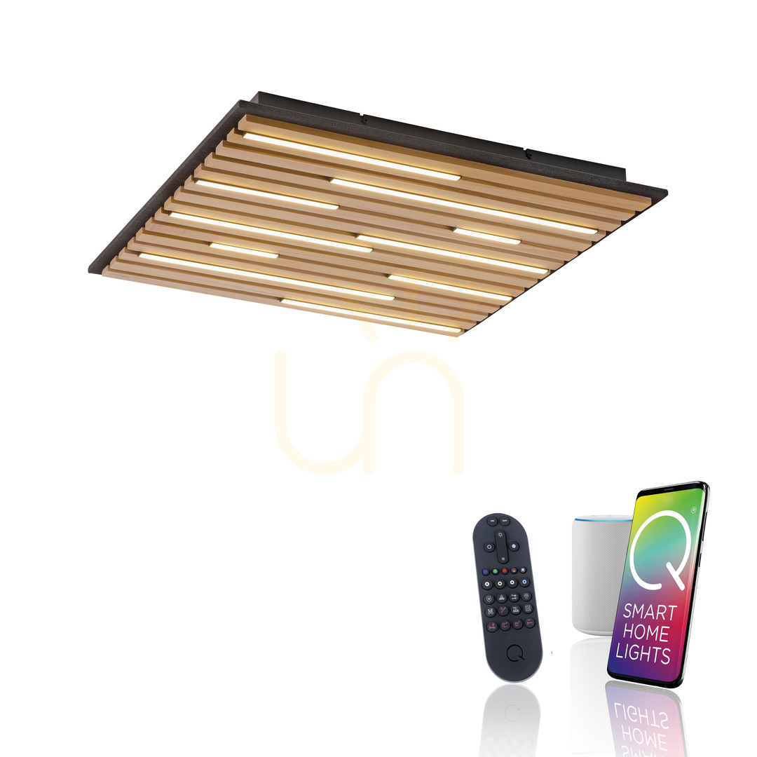 Kilátás Fali lámpa Q-AKUSTIK 6423-79 fa 1xLED Fali lámpa Q-AKUSTIK 6423-79 fa 1xLED