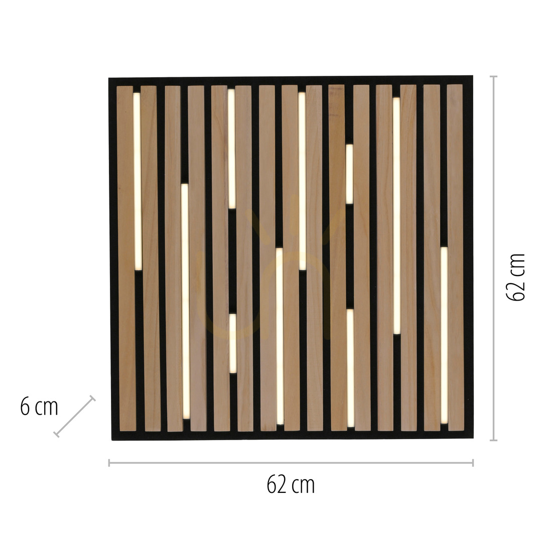 Kijelző Fali lámpa Q-AKUSTIK 6423-79 fa 1xLED Fali lámpa Q-AKUSTIK 6423-79 fa 1xLED