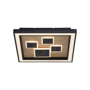Paul Neuhaus ELIZA 6283-79 LED mennyezeti lámpa fekete, olajozott tölgyfával, 48 × 48 cm small 13