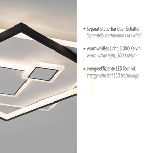 Plafond MAILAK 6390-16 fekete 4xLED small 3