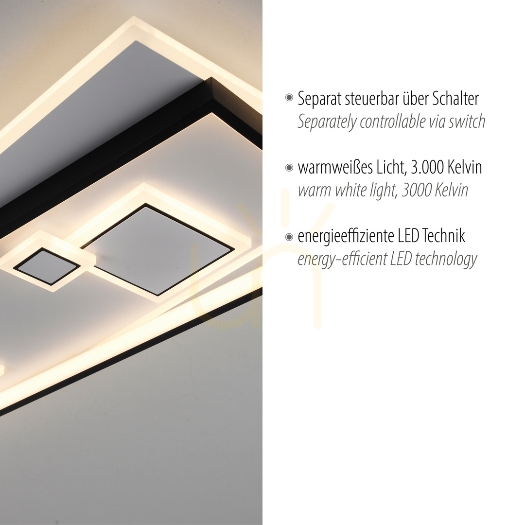 Kijelző Plafond MAILAK 6391-16 fekete 8xLED Plafond MAILAK 6391-16 fekete 8xLED
