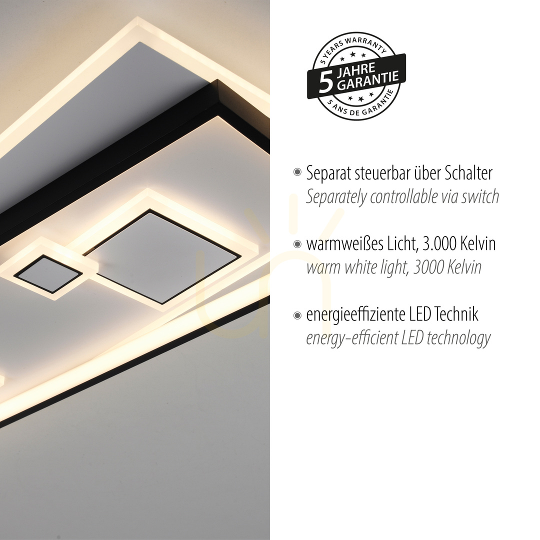 Előadás Plafond MAILAK 6391-16 fekete 8xLED Plafond MAILAK 6391-16 fekete 8xLED