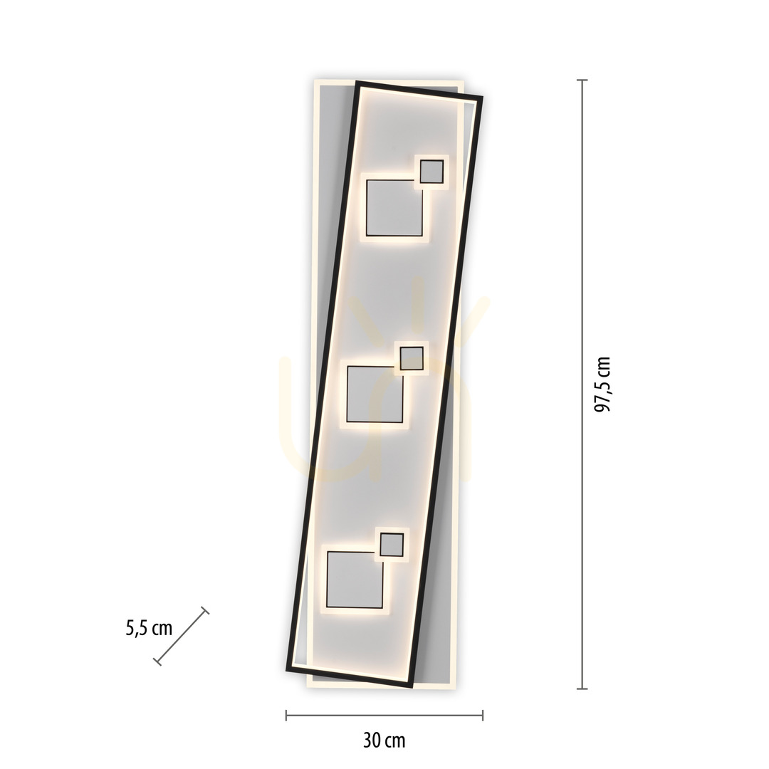 Kijelző Plafond MAILAK 6391-16 fekete 8xLED Plafond MAILAK 6391-16 fekete 8xLED