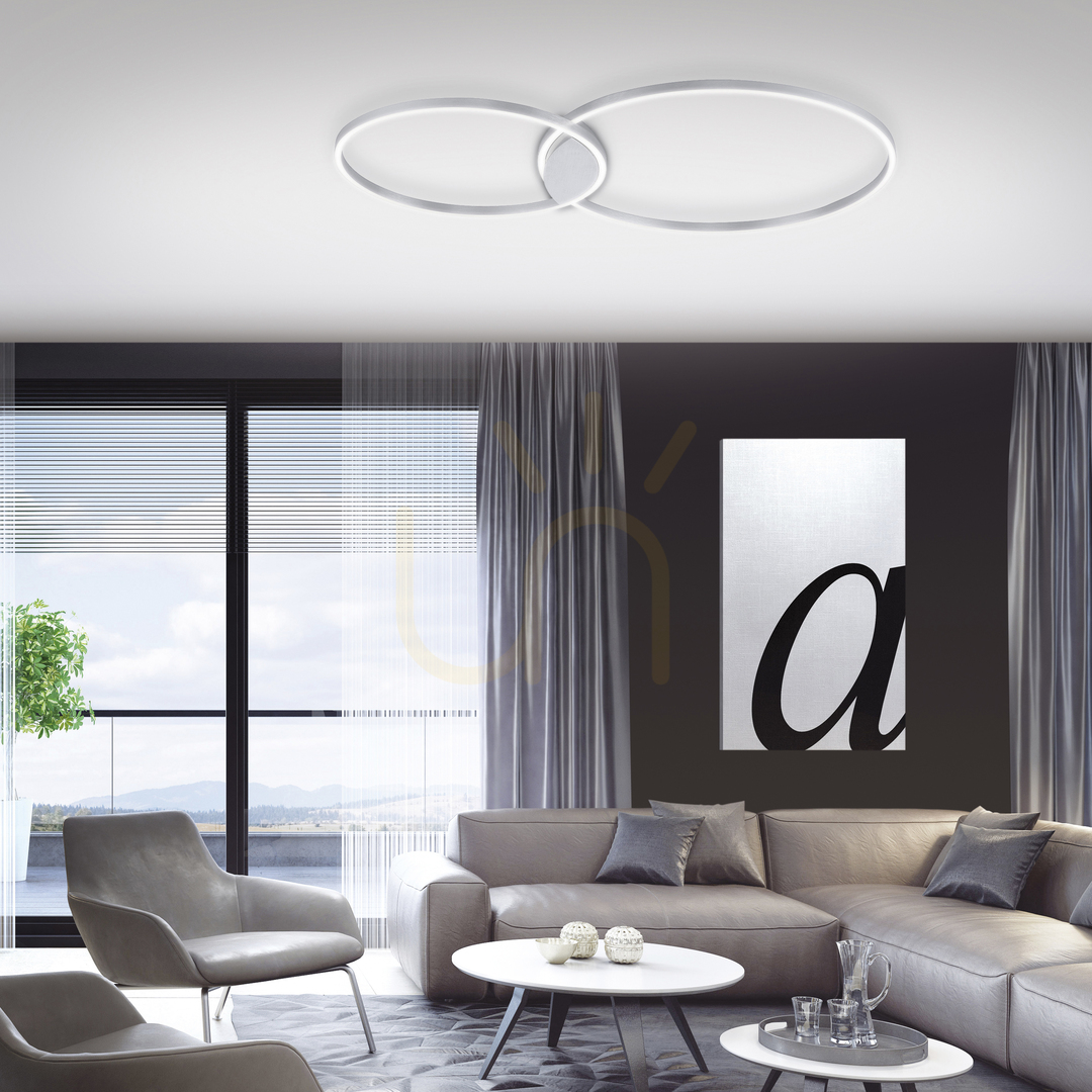 Kilátás Q-KATE Plafond 6590-95 Silver 2xLED ezüst Q-KATE Plafond 6590-95 Silver 2xLED ezüst