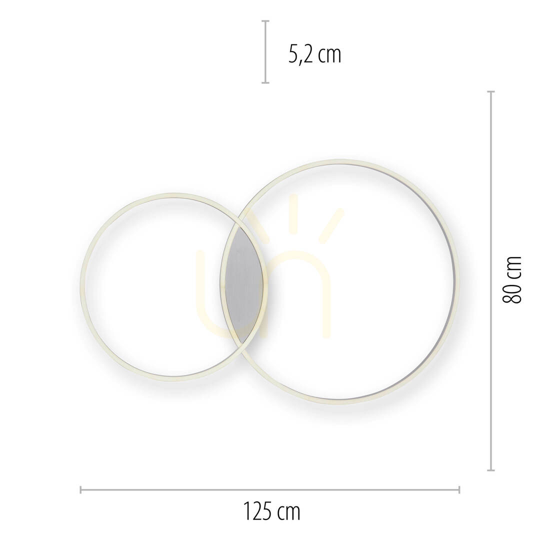 Előnézet Q-KATE Plafond 6590-95 Silver 2xLED ezüst Q-KATE Plafond 6590-95 Silver 2xLED ezüst