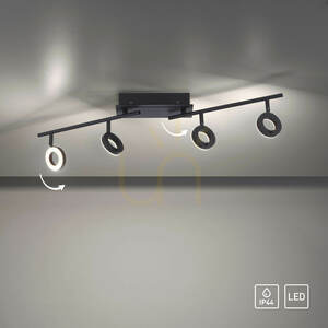 SILEDA Plafond 6786-13 fekete 4xLED small 12