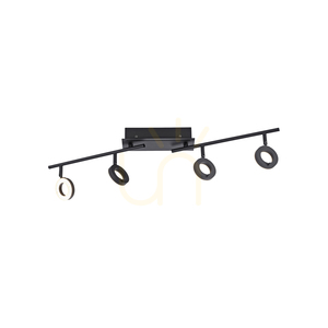 SILEDA Plafond 6786-13 fekete 4xLED small 14