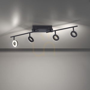 SILEDA Plafond 6786-13 fekete 4xLED small 4