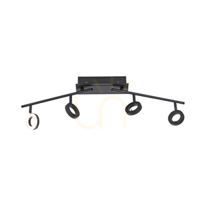 SILEDA Plafond 6786-13 fekete 4xLED small 6