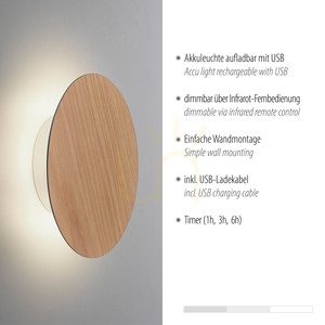 AKKU-PUNTUA fali lámpa 8152-79 Fa 1xLED small 3