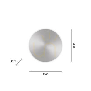 AKKU-PUNTUA fali lámpa 8152-95 Ezüst 1xLED small 8