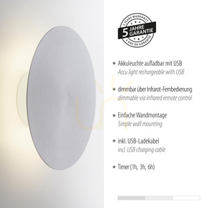 AKKU-PUNTUA fali lámpa 8153-95 Ezüst 1xLED small 4