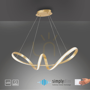 MELINDA 8292-12 LED függeszték, arany, 91 × 35 cm, 45 W, 5400 lm, 3000 K, Simply Dim small 9