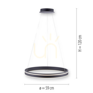 Q-VITO 8411-13 antracit 1xLED függőlámpa small 7