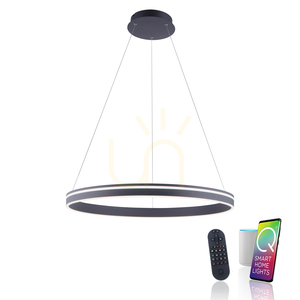 Q-VITO 8412-13 LED függeszték, antracit, Ø 79,4 cm, 65 W, 7000 lm, CCT 2700–5000 K, távirányító, ZigBee small 1