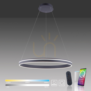 Q-VITO 8412-13 LED függeszték, antracit, Ø 79,4 cm, 65 W, 7000 lm, CCT 2700–5000 K, távirányító, ZigBee small 10