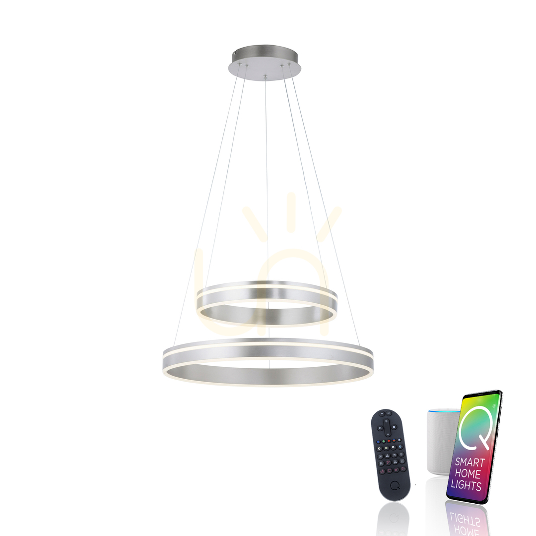 Kilátás Q-VITO függőlámpa 8420-55 ezüst 2xLED Q-VITO függőlámpa 8420-55 ezüst 2xLED