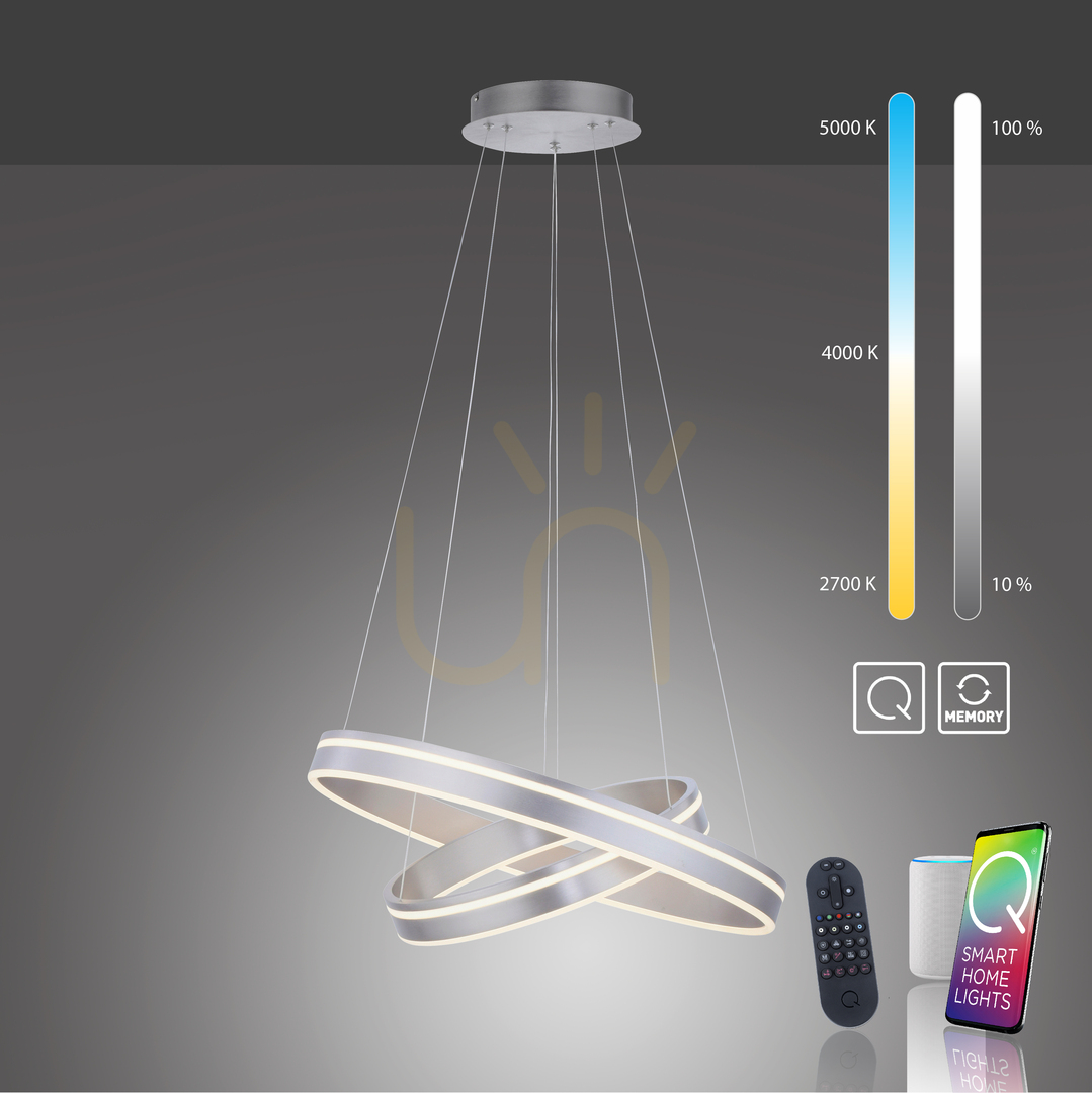 Kijelző Q-VITO függőlámpa 8420-55 ezüst 2xLED Q-VITO függőlámpa 8420-55 ezüst 2xLED