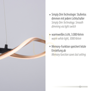 POLINA függőlámpa 9142-18 Fekete 2xLED small 3