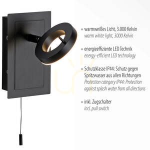 SILEDA fali lámpa 9785-13 antracit 1xLED small 3