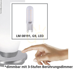 TYRA asztali lámpa 4027-55 Ezüst 1xG9 small 12