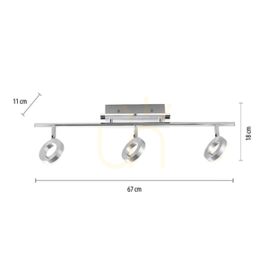 SILEDA plafond 6785-96 Ezüst 3xLED 6 SILEDA plafond 6785-96 Ezüst 3xLED small 6