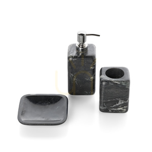 BAZAR BIZAR The Marble márvány szappanadagoló Marine Black 17,5 cm small 4