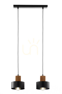 Függőlámpa Sigma RIF WOOD 2 fekete/világosbarna E27 41861 small 2