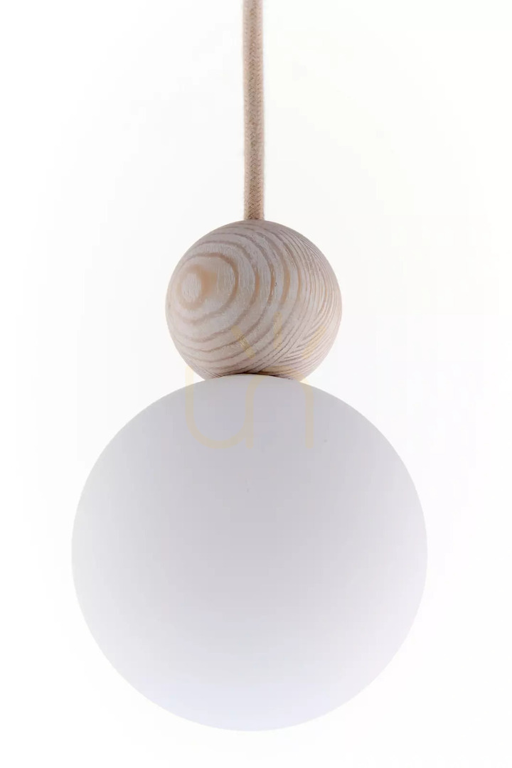 Kilátás Függőlámpa Sigma RONA 1 fehérített fa bézs üveg G9 15 cm 41673 Függőlámpa Sigma RONA 1 fehérített fa bézs üveg G9 15 cm 41673