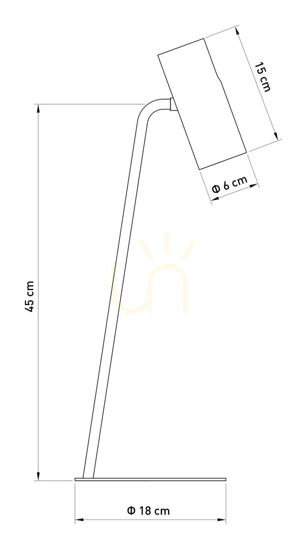 Kilátás Irodai lámpa Sigma LEDA fekete GU10 50 cm SKU 41737 Irodai lámpa Sigma LEDA fekete GU10 50 cm SKU 41737