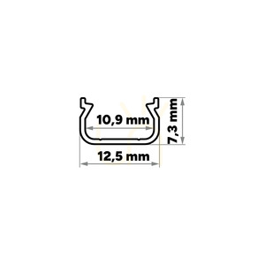 TEKKNI IKKE fekete LED-profil készlet 3 m, matt S10 diffúzorral small 4