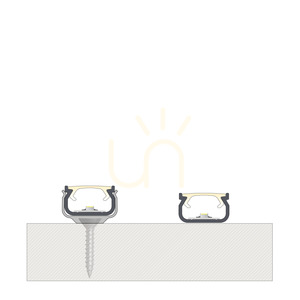 TEKKNI IKKE fekete LED-profil készlet 3 m, matt S10 diffúzorral small 6