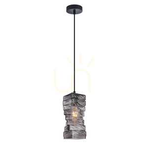 Italux Altera függőlámpa fekete, füstüveg, E27, PND-3219-1-BK-SG small 0