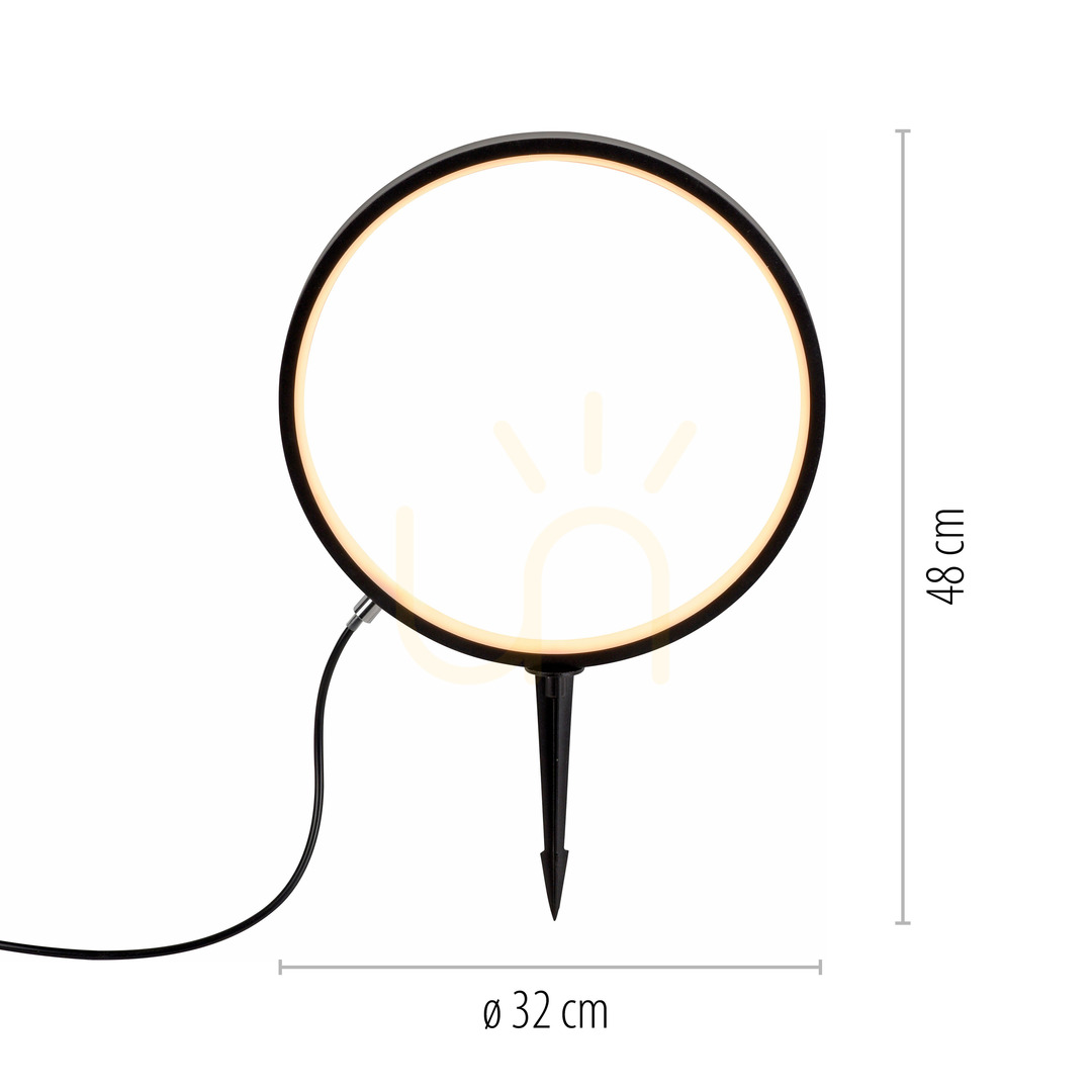 Előnézet ZIRKULU kerti lámpa 19510-18 Fekete 1xLED ZIRKULU kerti lámpa 19510-18 Fekete 1xLED