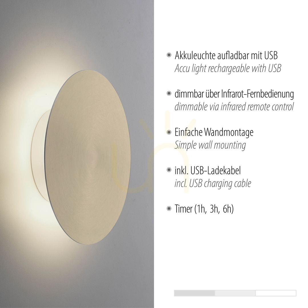 Kijelző AKKU-PUNTUA 8152-60 Barna 1xLED fali lámpa AKKU-PUNTUA 8152-60 Barna 1xLED fali lámpa