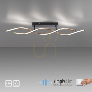 POLINA Plafond 9143-18 Fekete 2xLED small 11