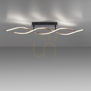 POLINA Plafond 9143-18 Fekete 2xLED small 5