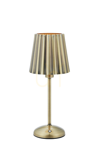 Jelölje be Markslöjd Celia újratölthető asztali lámpa antik sárgaréz LED 2 W 35 cm 109127