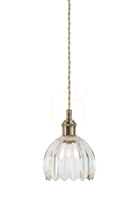 Markslöjd Gota függeszthető ablaklámpa, átlátszó, antik sárgaréz, 13 cm, E14, 109136 small 0