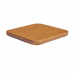 BAZAR BIZAR Material sima középbarna teakfa poháralátét 10 × 10 cm small 1