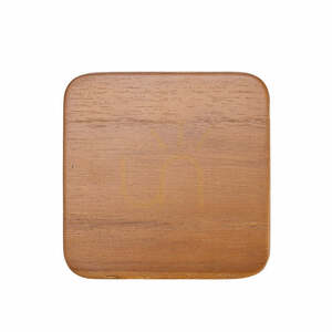 BAZAR BIZAR Material sima középbarna teakfa poháralátét 10 × 10 cm small 0