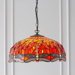 Függőlámpa Interiors Szitakötő Tiffany többszínű üveg-acél 50 cm 64082 small 3