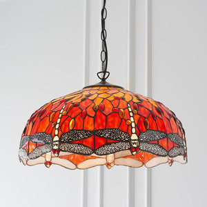 Függőlámpa Interiors Szitakötő Tiffany többszínű üveg-acél 50 cm 64082 small 4