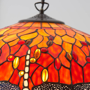 Függőlámpa Interiors Szitakötő Tiffany többszínű üveg-acél 50 cm 64082 small 7