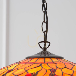 Függőlámpa Interiors Szitakötő Tiffany többszínű üveg-acél 50 cm 64082 small 8