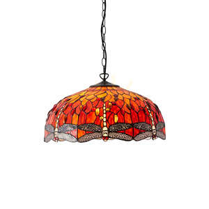Függőlámpa Interiors Szitakötő Tiffany többszínű üveg-acél 50 cm 64082 small 0